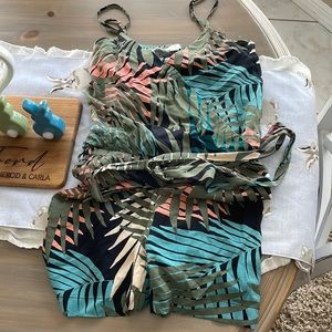 Loft romper tropical print
